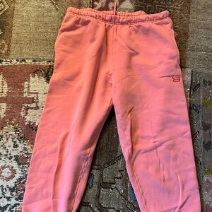 Aritzia Superpuff Pink Sweatpants size XL